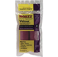 Whizz 4" Velour Roller Cover Refill 2 pack